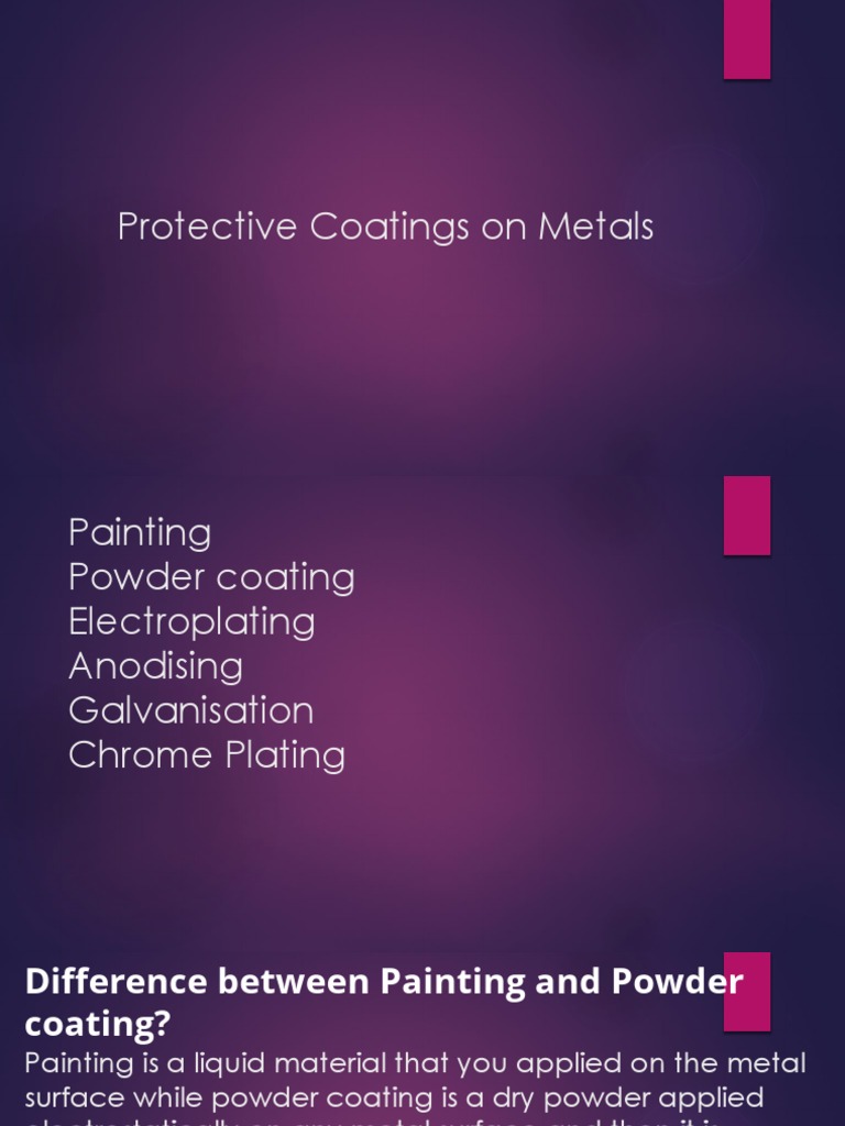Protective Coating On Metals PDF Chromium Procedural Knowledge