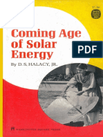 The Coming Age of Solar Energy by D. S. HALACY, JR 99221