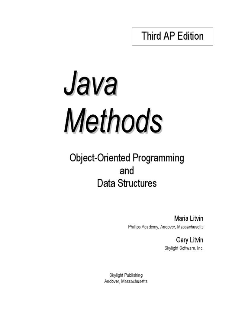 Third AP Edition. Object-Oriented Programming and Data Structures ...