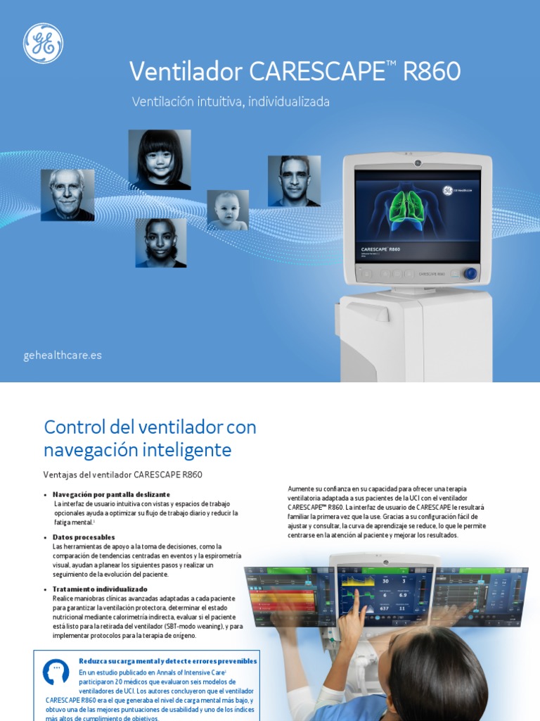 Carescape R860 Brochure JB00710ES | PDF | Sistema respiratorio ...