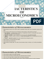Characteristics of Microeconomics