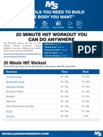 The Tools You Need To Build The Body You Want: 20 Minute Hiit Workout You Can Do Anywhere