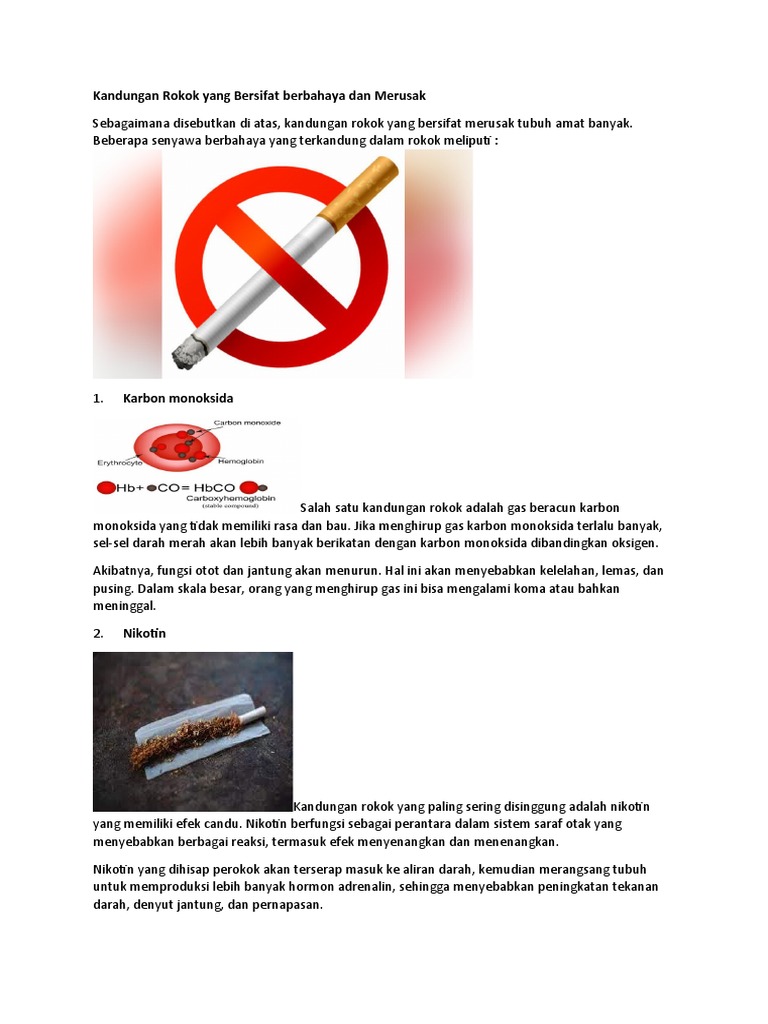 Bahaya Kandungan Berbahaya Rokok | PDF | Pengembangan Diri