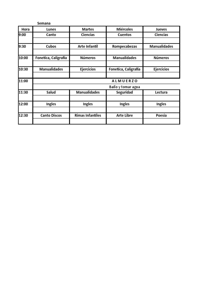Horario PDF