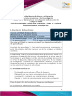 Formato-Guia de Actividades y Rúbrica de Evaluación - Unidad 1 - Paso 1 - Explorar La Metodología de Investigación