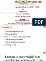 Unit-Iv - Critical Reading