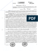 RESOLUCION 254 de Fecha 9 de Mayo de 2019