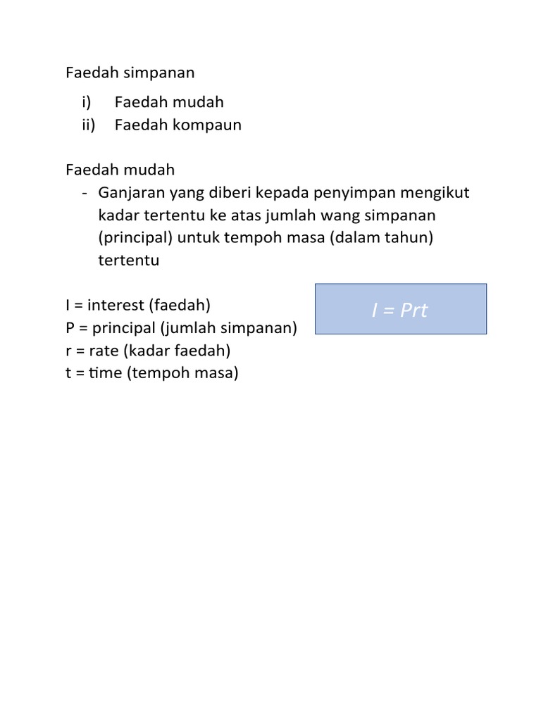 Faedah Simpanan Math f3 | PDF
