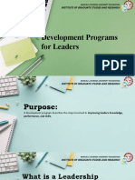 Dev. Programs For Leaders