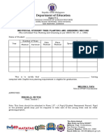 Individual Student Tree Planting and Greening Record