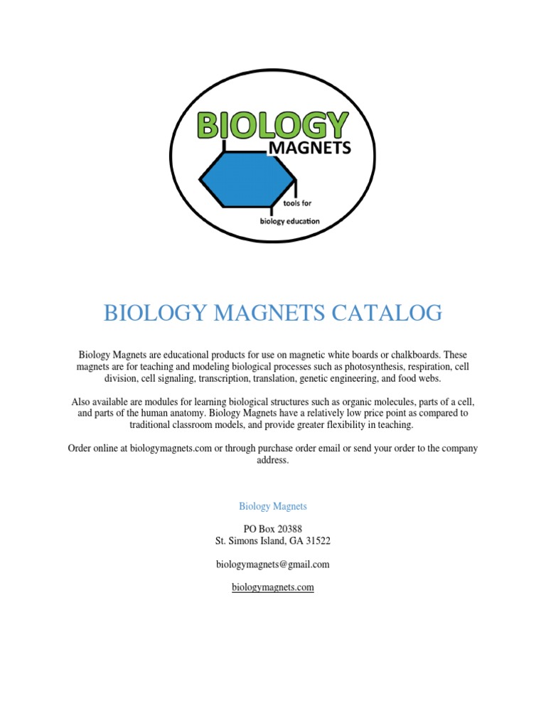 Biology Catalog Ver 2b PDF Cell (Biology) Dna