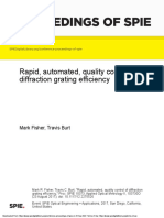 Proceedings of Spie: Rapid, Automated, Quality Control of Diffraction Grating Efficiency