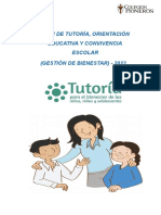 SL Plan de Tutoría, Orientación Educativa 2023