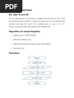 Flow Chart Exercises