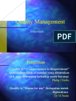 Quality Management: D Rizal Riadi
