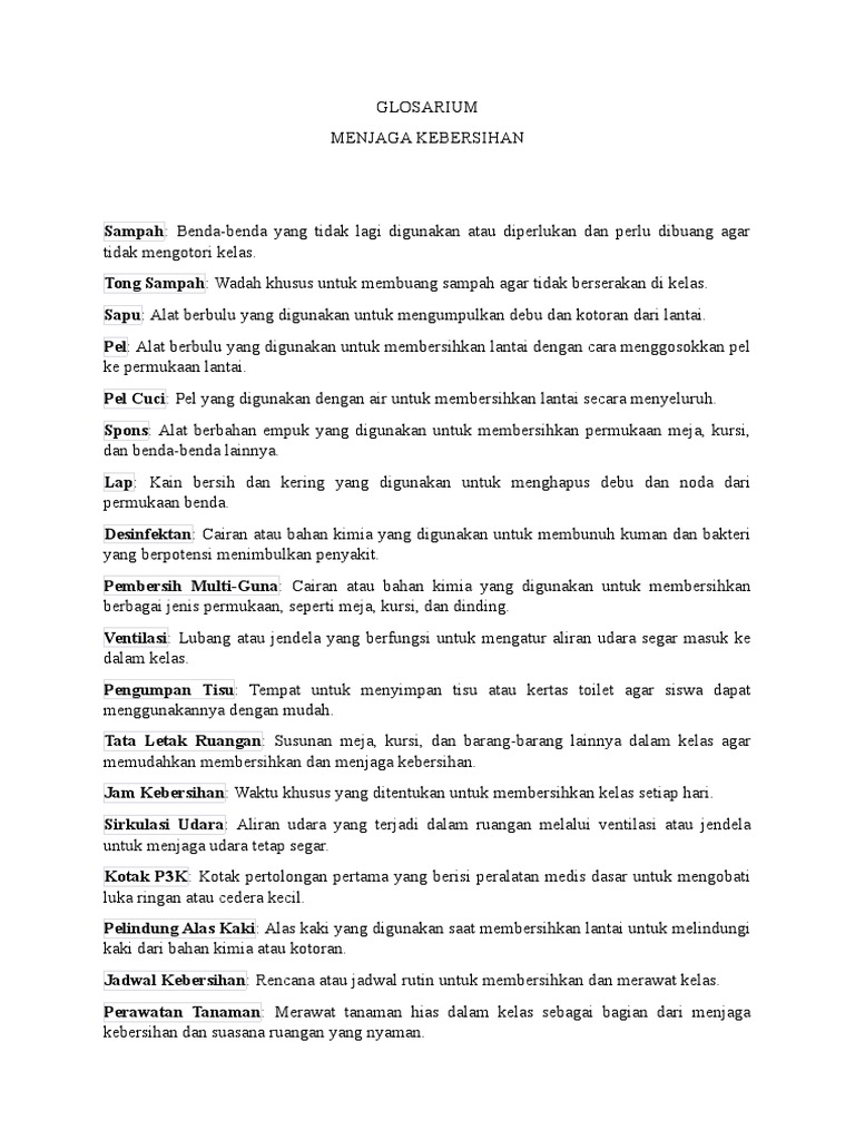 Glosarium Modul | PDF