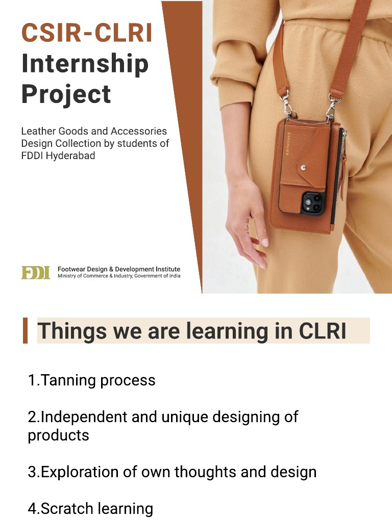 CsirClri Internship Project Leather Goods and Accessories Design