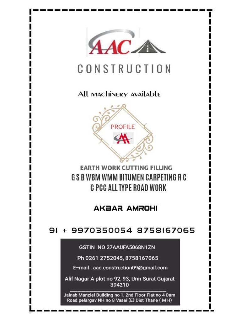 AAC Construction Work Order Summary | PDF