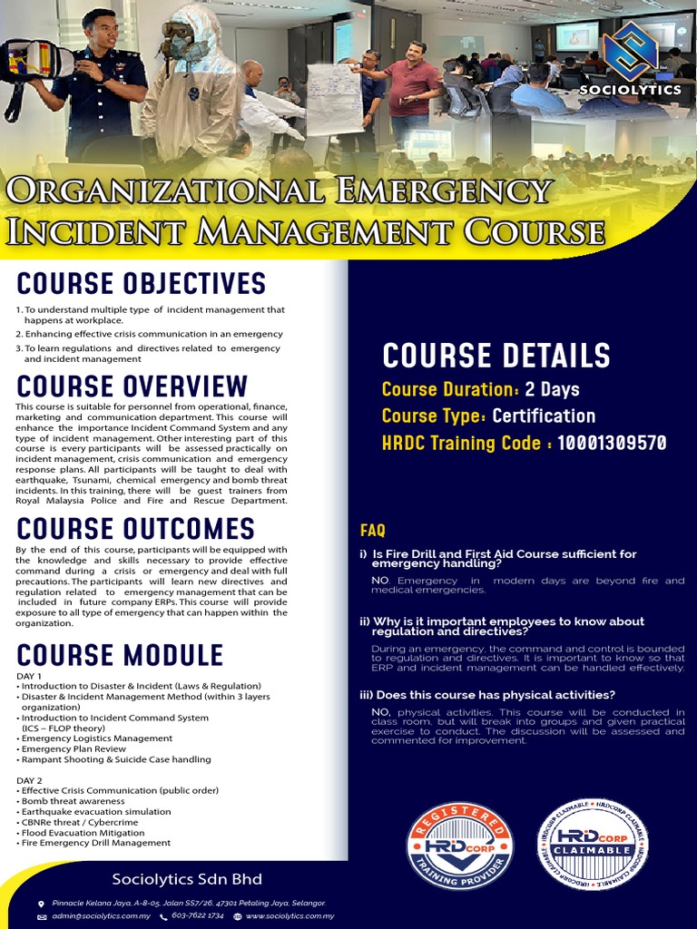 Organizational Emergency Incident Management Course Pdf