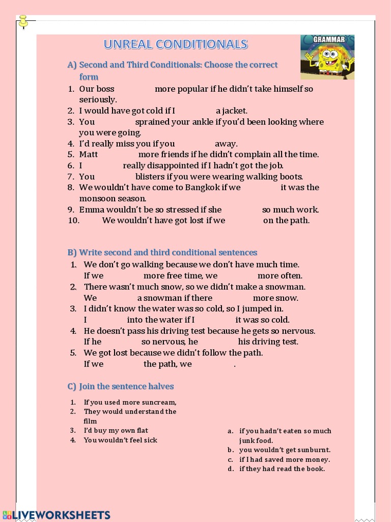 A) Second and Third Conditionals: Choose The Correct Form | PDF