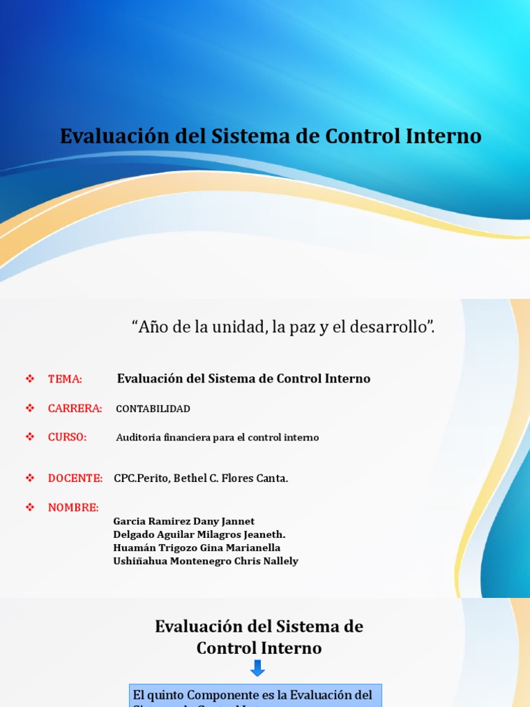 Evaluación del Control Interno en Auditoría | PDF | Auditoría