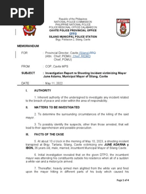 Investigation Report