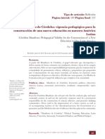 El Manifiesto de Córdoba - Vigencia Pedagógica para La Construcción de Una Nueva Educación en Nuestra América Latina - Miguel Ángel Albor