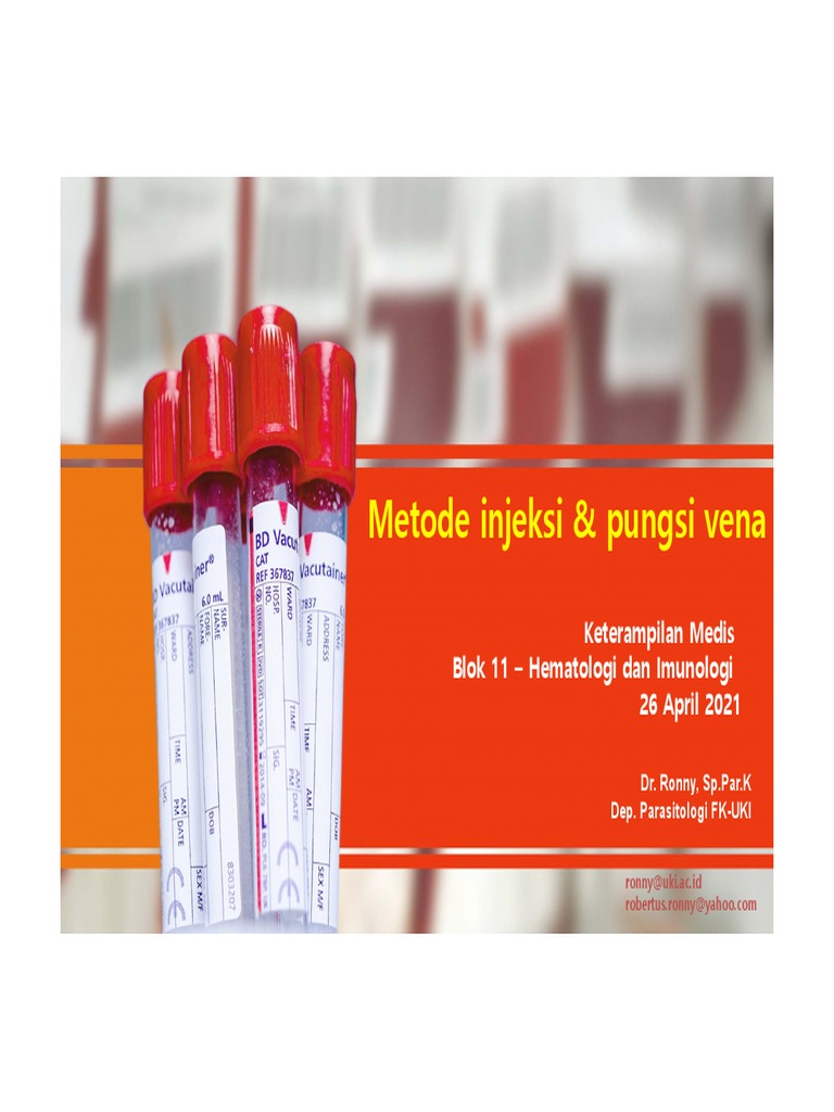 Metode Pungsi Vena dan Injeksi | PDF