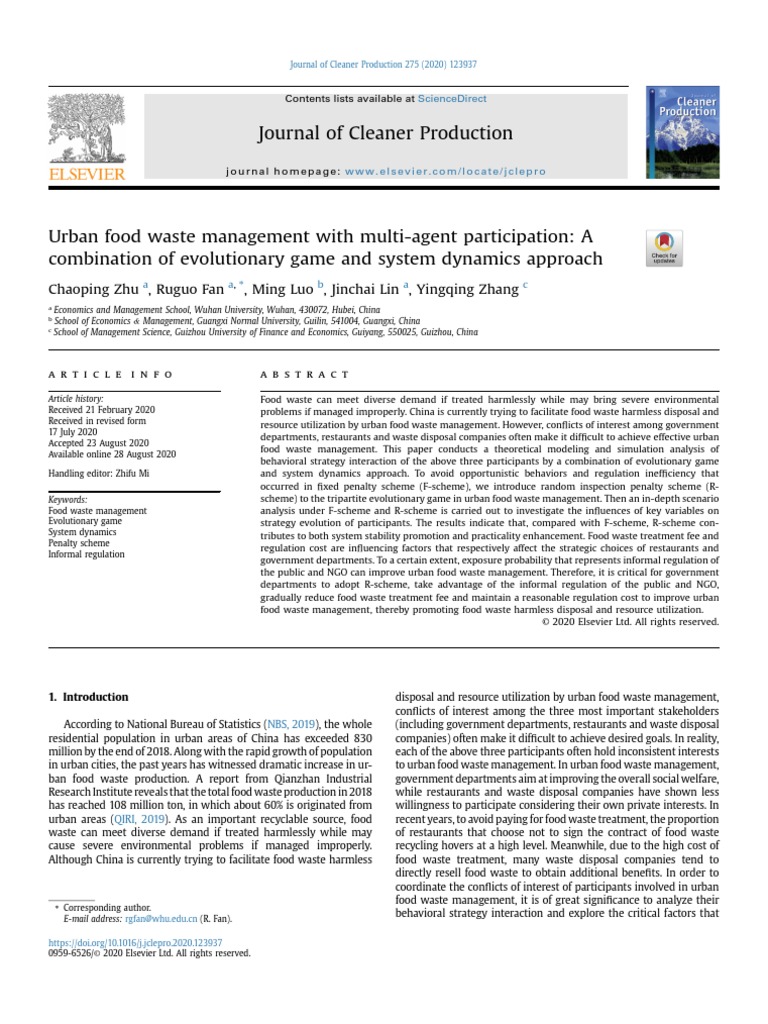 Urban Food Waste Strategy Analysis | PDF | Social Science