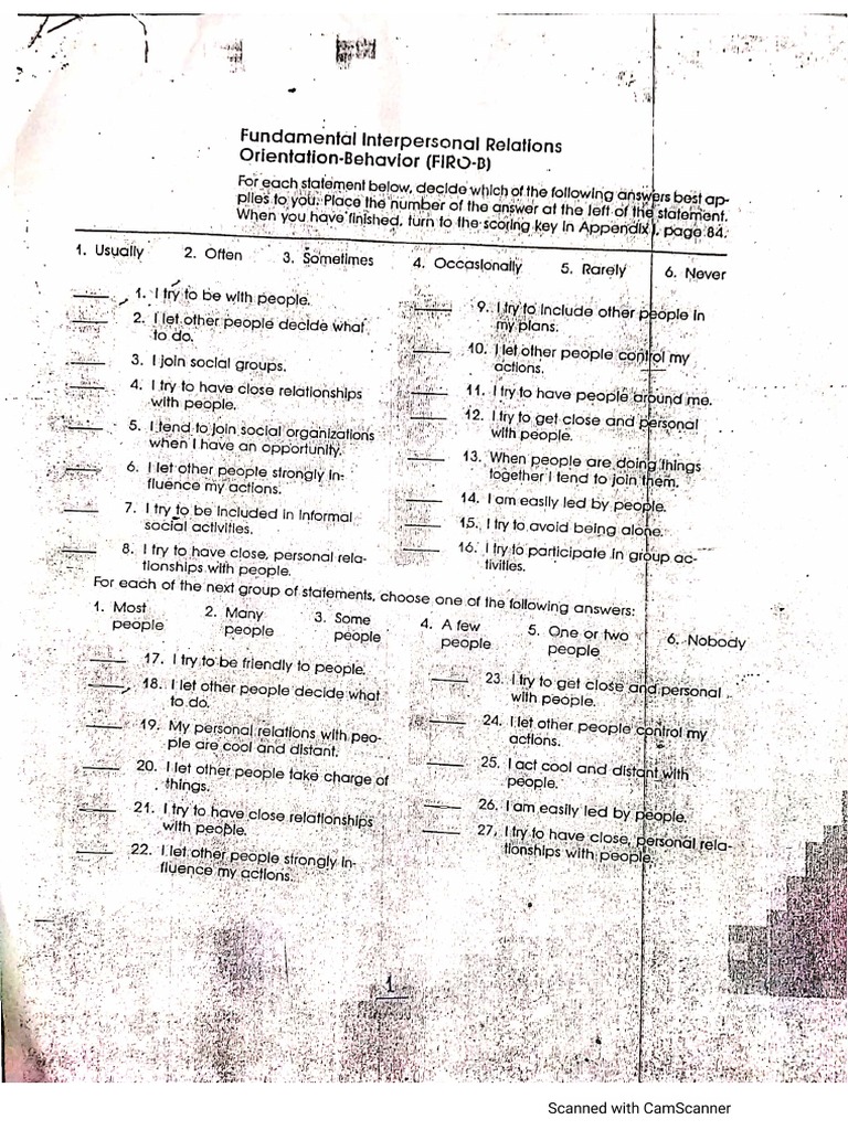 Firo B | PDF