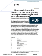 Intelligent Prediction Models Based On Machine Learning For CO Capture Performance by Graphene Oxide Based Adsorbents