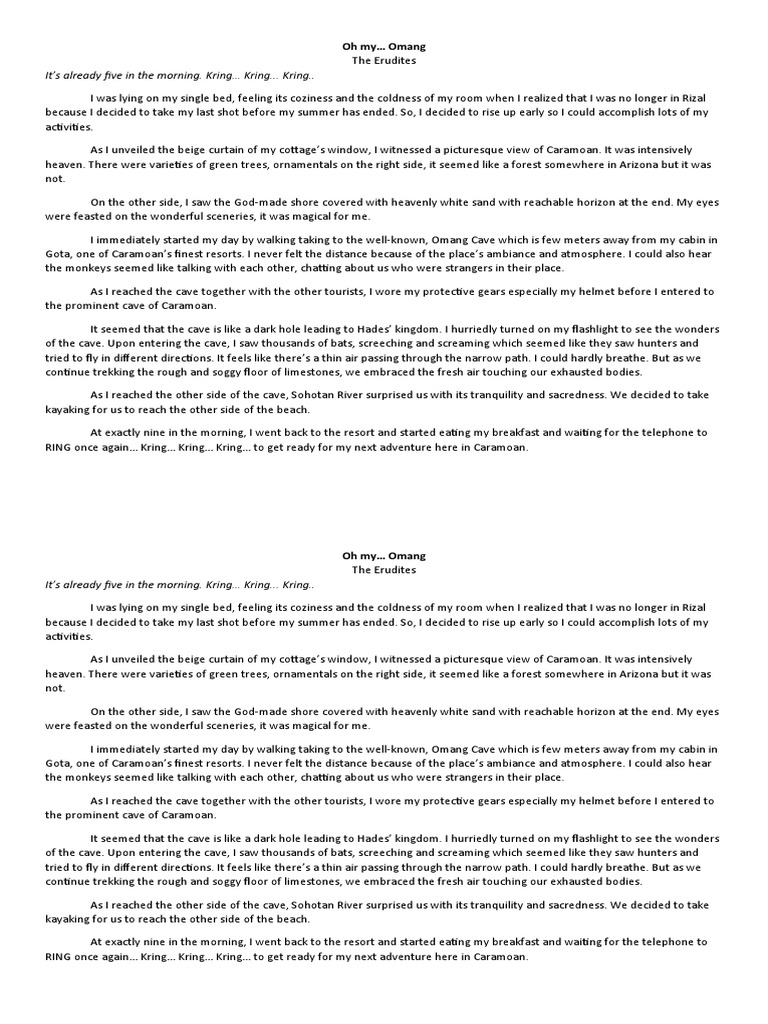 Activity Sheet Oh My... Omang PDF