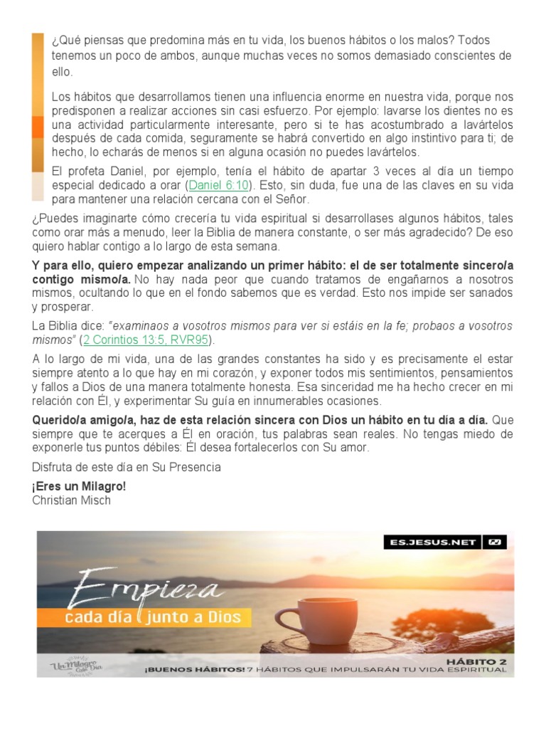 Hábitos que Transforman tu Vida Espiritual | PDF | Gratitud | Oración