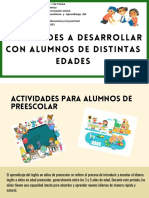 Presentación Actividades A Desarrollar Con Alumnos de Distintas Edades