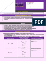 Lembar Kerja Siswa (Kelompok) - Menentukan Akar Persamaan Kuadrat Dengan Melengkapkan Kuadrat Sempurna