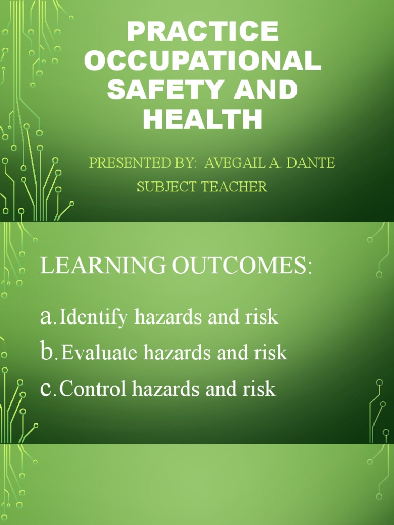 Practice Occupational Safety and Health PDF