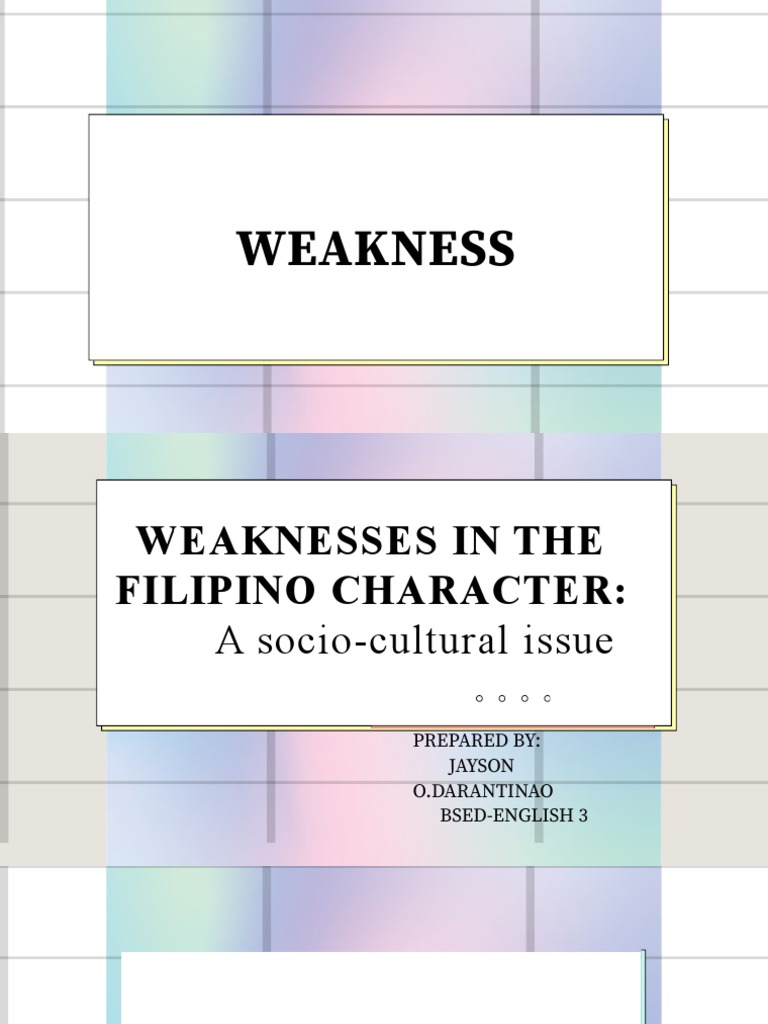 FTC3 Chapter 4 Weaknesses of Filipino | PDF