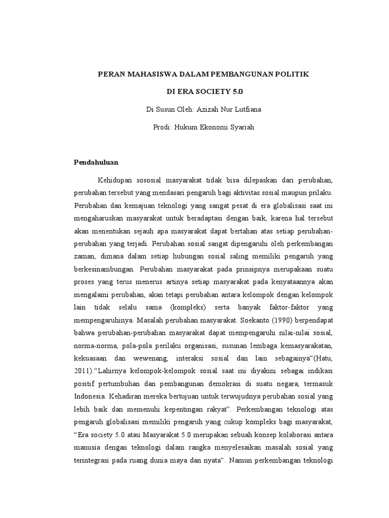 Mahasiswa dan Peran Kepemimpinan Masa Depan dalam Pembangunan Negara