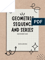 Geometric Sequence and Series