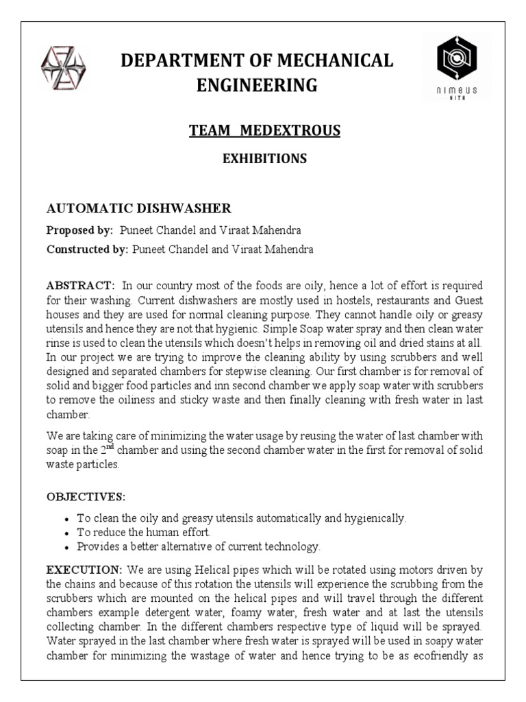 Automatic Dishwasher With Budget PDF Dishwasher Water