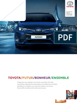 Brochure Toyota Avensis, PDF, Véhicules