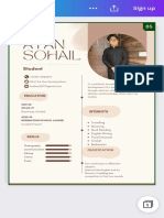 Beige Simple Graphic Designer Resume - A4