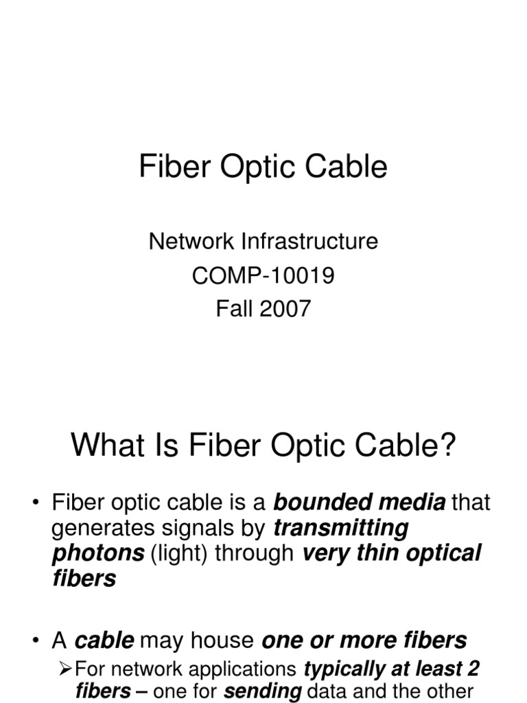 Fiber Optic Cable | PDF | Optical Fiber | Dispersion (Optics)