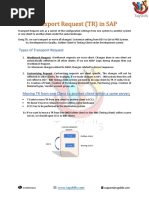 Types of Transport Request: 2. Customizing