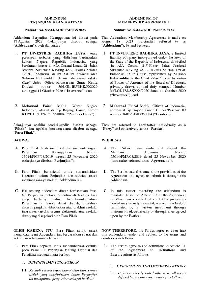 Addendum Pmp Konvensional Individu 2023 Mohamad Faizal Malik