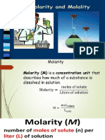 Molality and Molarity