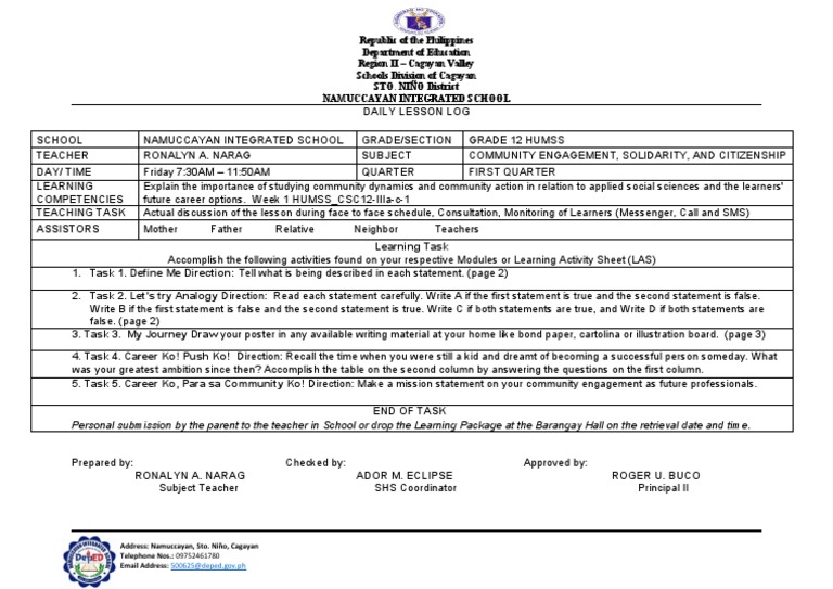 Week 1 Cesc Pdf Teachers Learning