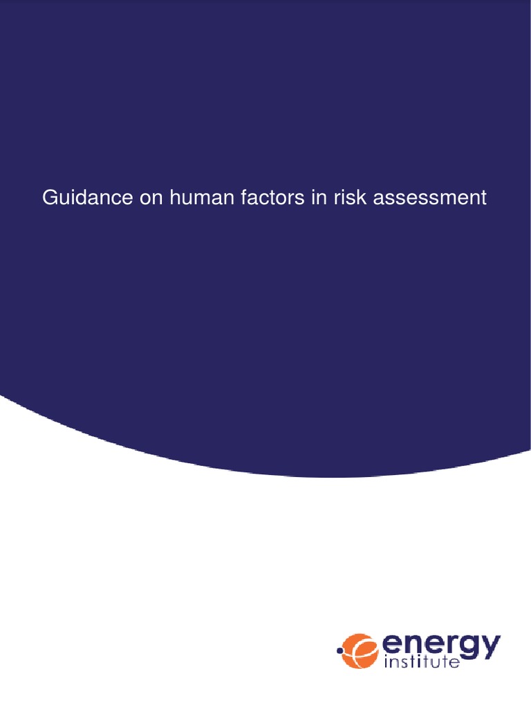 Guidance On Human Factors in Risk Assessment | PDF | Business | Computers