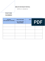 Template For Project Proposal