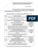 Revised Timetable JENPAS (UG) 2023 Counselling